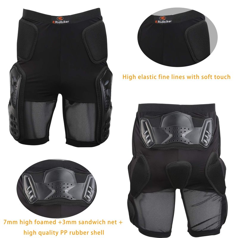 3D Butt Pads,Protective Padded Shorts for Snowboarding Gear,Impact Shorts Protection Hip Butt and Tailbone Pad for Skiing Skating