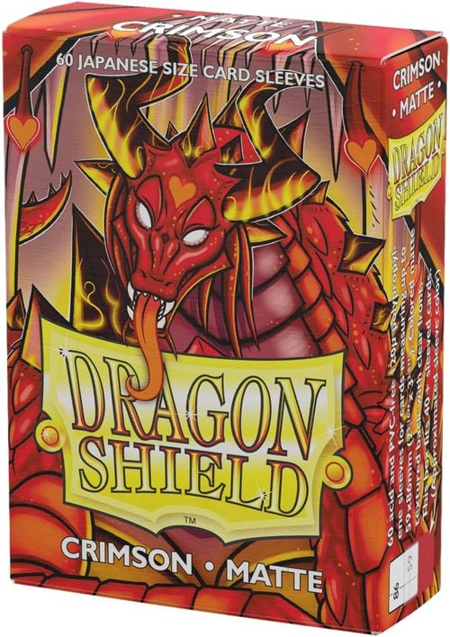 Dragon Shield | Matte Card Sleeves - 60 Count Premium TCG Protection | Compatible with Yu-Gi-Oh, Naruto, Cardfight & Vanguard | Crimson
