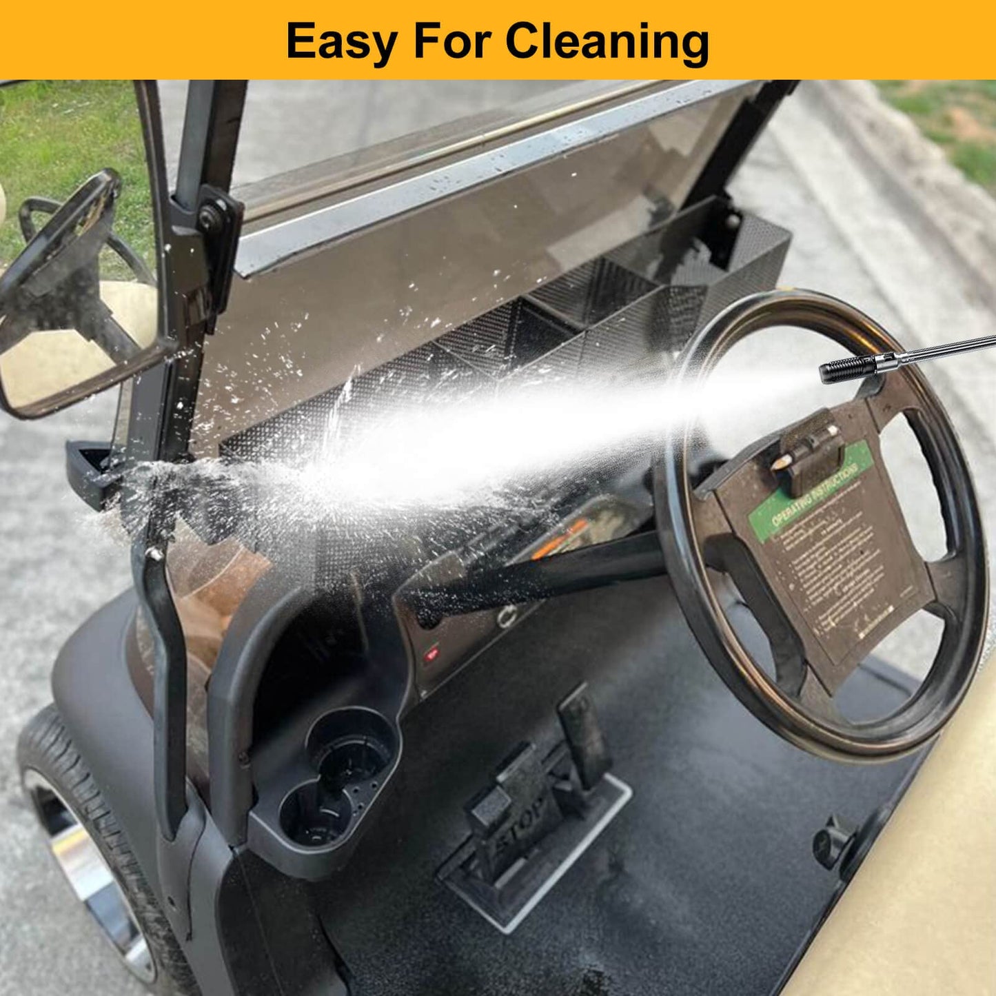 LEAPGOMAX Golf Cart Basket Front Inner Fit EZGO TXT & RXV, Club Car Precedent&DS (2000 up) Golf Carts, Heavy Steel Mesh Durable Golf Cart Storage Tray Dash Organizer