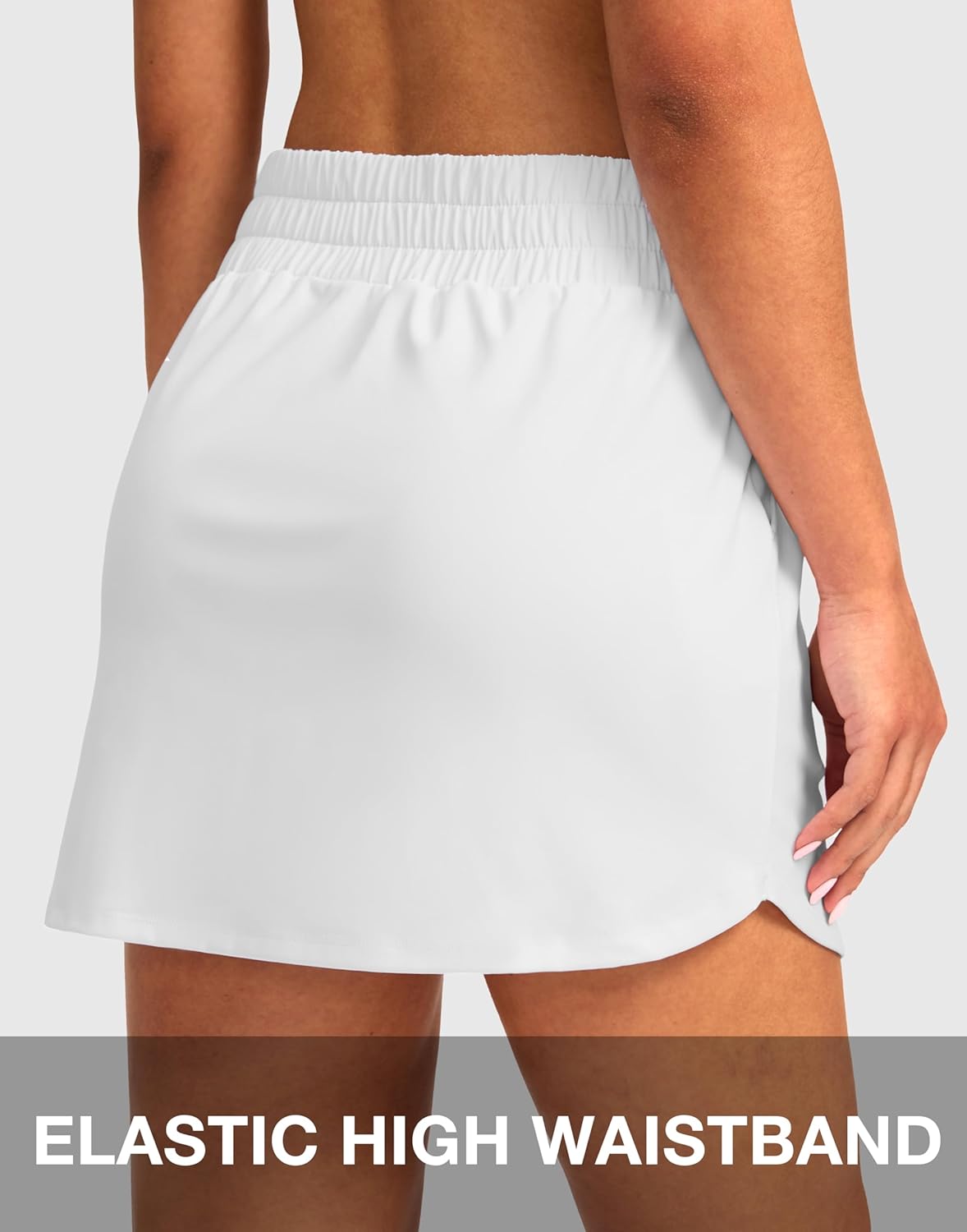 SANTINY Women's Golf Skirts - High-Waisted Stretchy Athletic Skorts with 4 Pockets | Casual Summer Wear