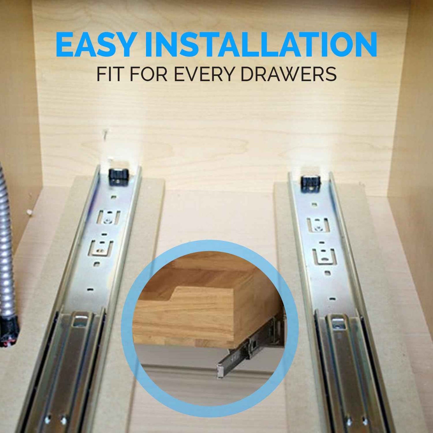 HOMANDS 10 Inch Drawer Slides 4 Pairs (8pcs) Side Mount Rails - Heavy Duty Full Extension Ball Bearing – Drawer Slide Glides for Cabinet Kitchen, Dresser Runners - Draw Slides Sliders 100Lb Capacity