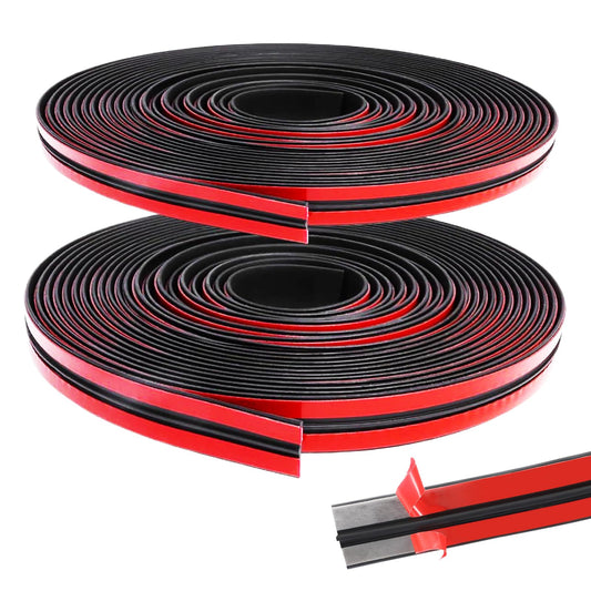 19.6 Ft Car Windshield Weather Stripping, 0.55in+0.75in T Shape Windshield Rubber Seal, Auto Sunroof Sealing Cover for Sunroof, Front and Rear Windshields, Leak Sound Proofing