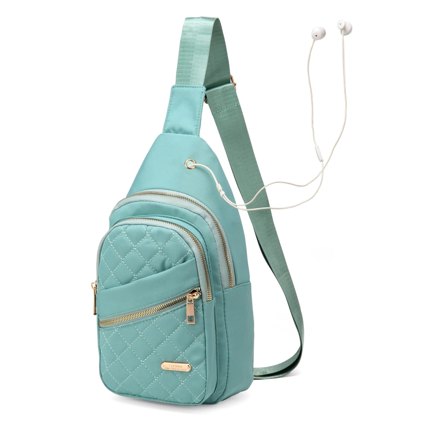 AOSTIHOT Small Sling Backpack Crossbody Sling Bag for Women, Casual Chest Daypack Cross Body for Travel Running Hiking Green