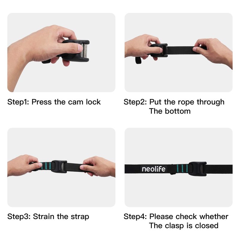 WONITAGO Premium 'No Scratch' Silicon Tie Down Cam Straps for Surfboards, Kayaks, SUP Paddleboards, Canoes, Snowboards 9ft (Pair)