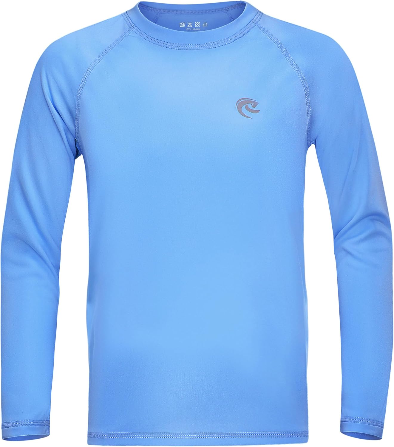 Skiennix Boys UPF 50+ Long Sleeve Swim Shirt - UV Sun Protection Rash Guard | Youth SPF Water Shirt