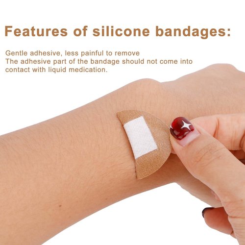 120pcs Round & Oval Bandages for Face, Elastic Fabric Flexible Adhesive Spot Small Dot Skin Friendly for Nose Hands & Delicate Wounds(6 Sizes)