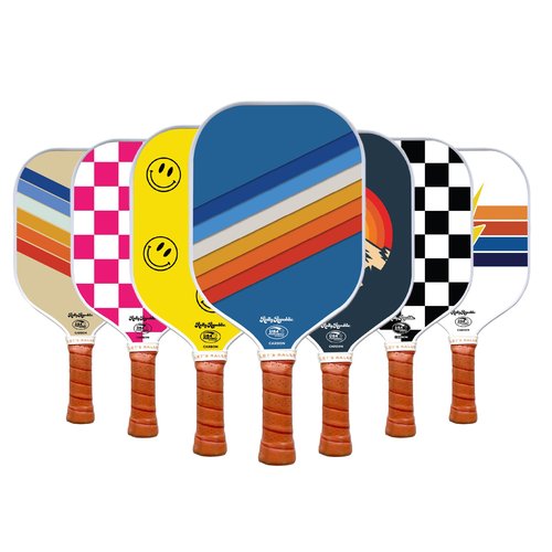 Rally Republic Officially Licensed Pickleball Paddle - USA Pickleball Association Approved Racket - Lightweight Honeycomb Core, Carbon Fiber Exterior, Premium Leather Grip for Comfort