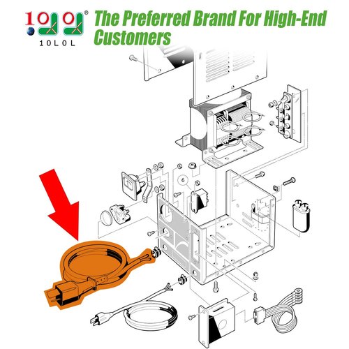 10L0L Golf Cart 36 Volt 2 Prong DC Charger Cord with Plug for Yamaha, EZGO, Club Car, OEM# 14835-G1 1016433-01 1013076