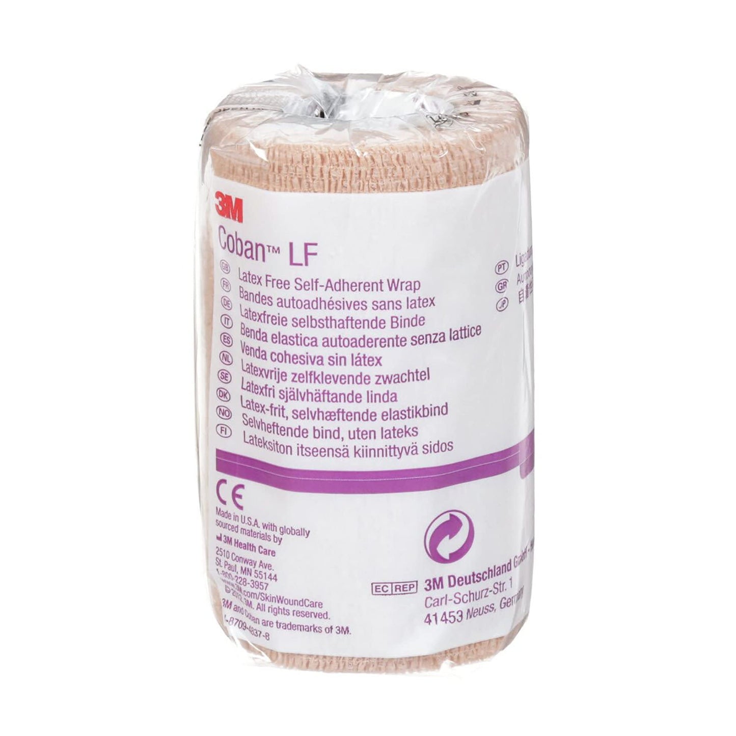 3M™ Coban™ NL Non-Latex Self-Adherent Wrap with Hand Tear, 2084, 4 in x 5 yd, 18 Rolls/Case
