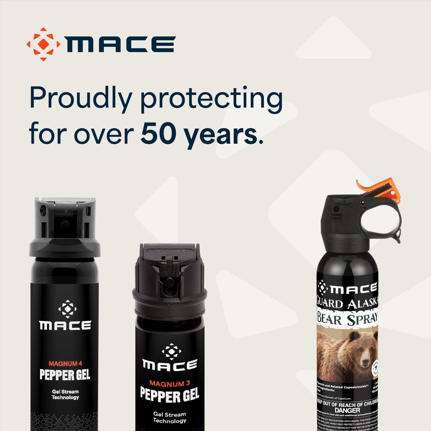 Mace Pepper Gel - Magnum 4, 2.79 oz, 20 Feet Range, No Wind Blowback, Max Police Strength, Long Lasting UV Dye, Flip Top Safety Cap, Self Defense Pepper Spray Gel for Women & Men - Black