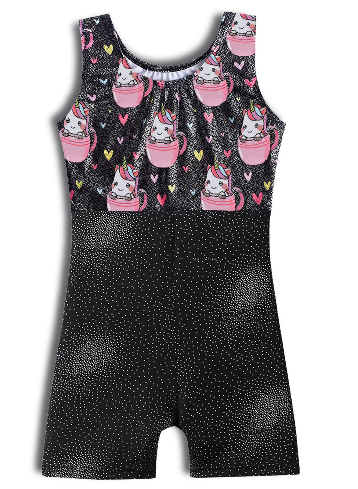 XiaoMoSha Gymnastics Leotards for Girls Dance Biketards Outfit with Sparkles Fansy Unicorn Butterfly