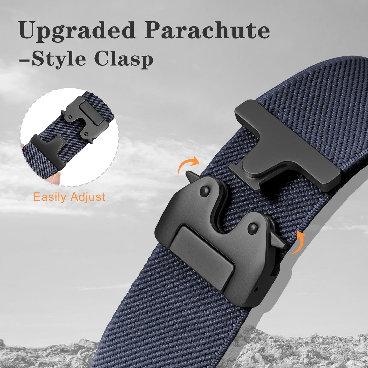 HQzon Parachute Buckle Elastic Band for Amazfit Bip 6/5, 22mm Soft Breathable Replacement Strap Compatible with Amazfit Gtr 4/3/2/47mm/Balance for Men and Women