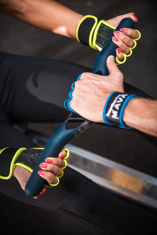Mava Sports Workout Gloves with Wrist Wraps Support and Full Palm Silicone Padding - Perfect for Weight Lifting,Cross Training, Pull Ups, WOD and Powerlifting for Men and Women (Black, Small)
