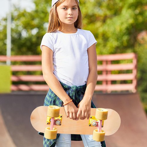 SUPVOX Blank Skateboard Deck, 7-ply Maple Wood DIY Unfinished Board 16. 9 Inch Long, Double-Sided Blank Surface for Painting, Graffiti Art and Kids Creative Projects
