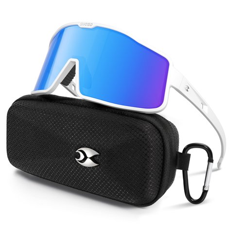 suoso Sports Cycling Glasses for Men: UV400 Polarized Wraparound Sunglasses for Women Running Riding Fishing Baseball TR90