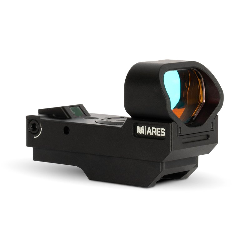 Monstrum Ares V2 Open Reflex Green Dot Sight for Rifles and Long Guns | with Shake Awake Illumination | Circle Cross Reticle