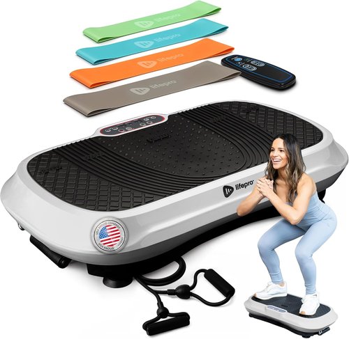 Lifepro Waver Vibration Plate - Full-Body Workout Machine for Muscle Activation & Lymphatic Drainage | Fitness Equipment with Loop Bands