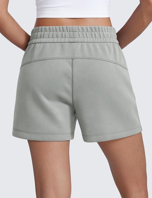 CRZ YOGA SoftAura Sweat Shorts - High-Waisted Modal Lounge Shorts with Pockets | Casual Athletic Wear