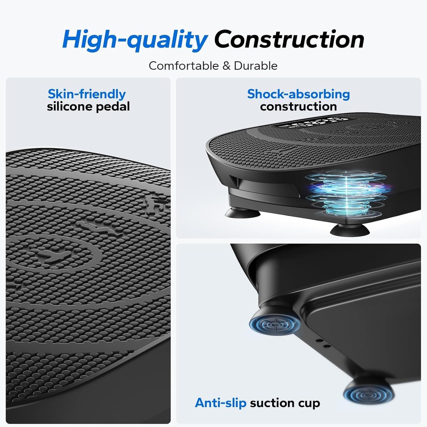 MERACH Vibration Plate - Whole Body Workout Machine with Bluetooth & Silicone Pedal | Fitness Platform for Home