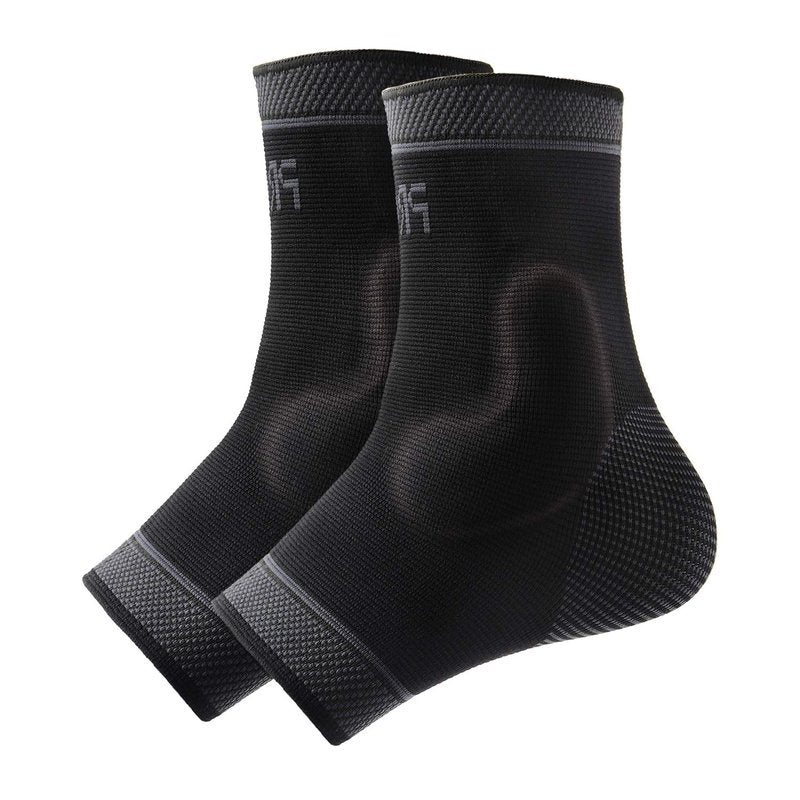 Protle Adjustable Foot Socks, Ankle Brace Compression Support Sleeve with Silicone Gel, Arch Support - Boosts Recovery from Joint Pain, Sprain, Plantar Fasciitis (Black-XLarge)