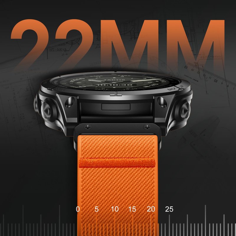 Bandletic Compatible with Garmin Fenix 8 47mm Band, Stretchy Nylon Quick Fit Strap for Instinct E&3 45mm/2/Fenix E/8 47mm/7/6/5/Forerunner 965/955/Epix 2/Approach S70 47mm/Tactix & Quatix 8-47mm