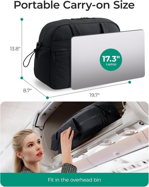 BAGSMART Gym Bag for Women - Lightweight Travel Duffle with Wet Pocket | Water-Resistant Design
