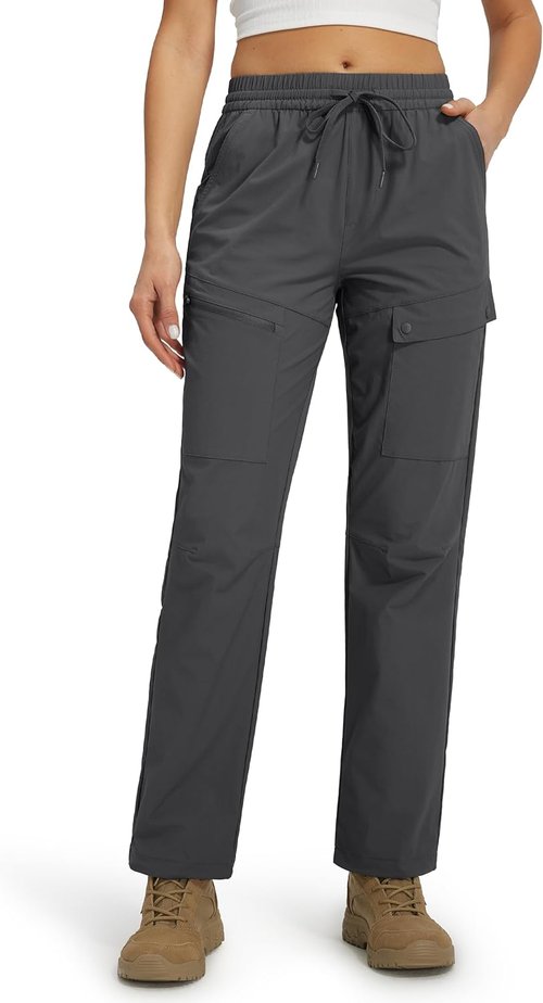 Libin Women's Hiking Pants - Lightweight Quick-Dry Water-Resistant Cargo Pants | 5 Pockets for Outdoor Travel