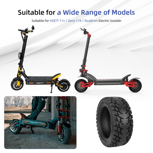 ulip 2 PCS 100/65-6.5 Off-Road Vacuum Tire for VSETT 11+ Zero 11X Dualtron for 11 Inch Electric Scooter Tubeless Wider and Thicker Tires Non-Slip Spare Wheels for Scooter