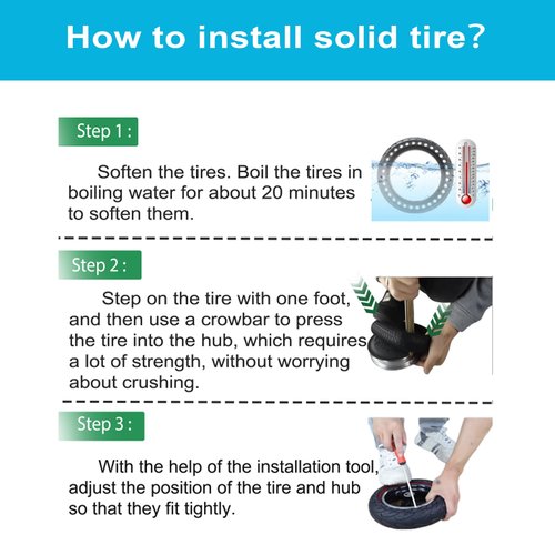 TOCBEUU 10x2.5 Inch Solid Tires for Electric Scooter, 60/70-6.5 Replacement Wheels, Rubber Tyre for Segway Ninebot Max G30P/G30LP/G30/G30D/G30E/G30LP/G30D II/G30 Max/G2/F2 pro& Hiboy S2 MAX (2PCS)