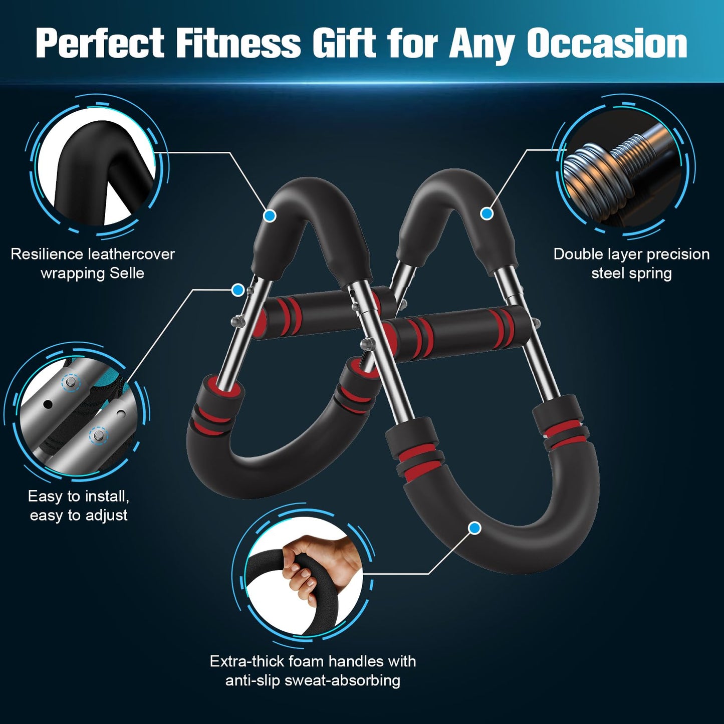 Relife Twister Arm Trainer,40-130lbs Arm Trainer for Forearms & Chest Muscle Training Workout,Adjustable Spring Resistance Chest Exercise, Portable Home Gym Strength Equipment for Men & Women