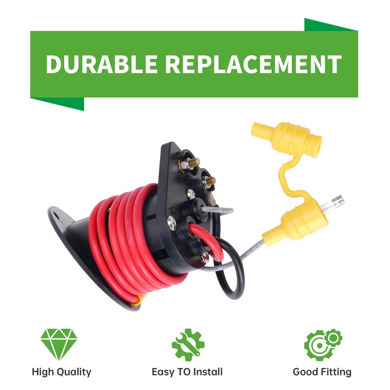 10L0L 48 Volt Golf Cart Charger Receptacle and Fuse Assembly | Electric Golf Cart Parts for Club Car 101802101