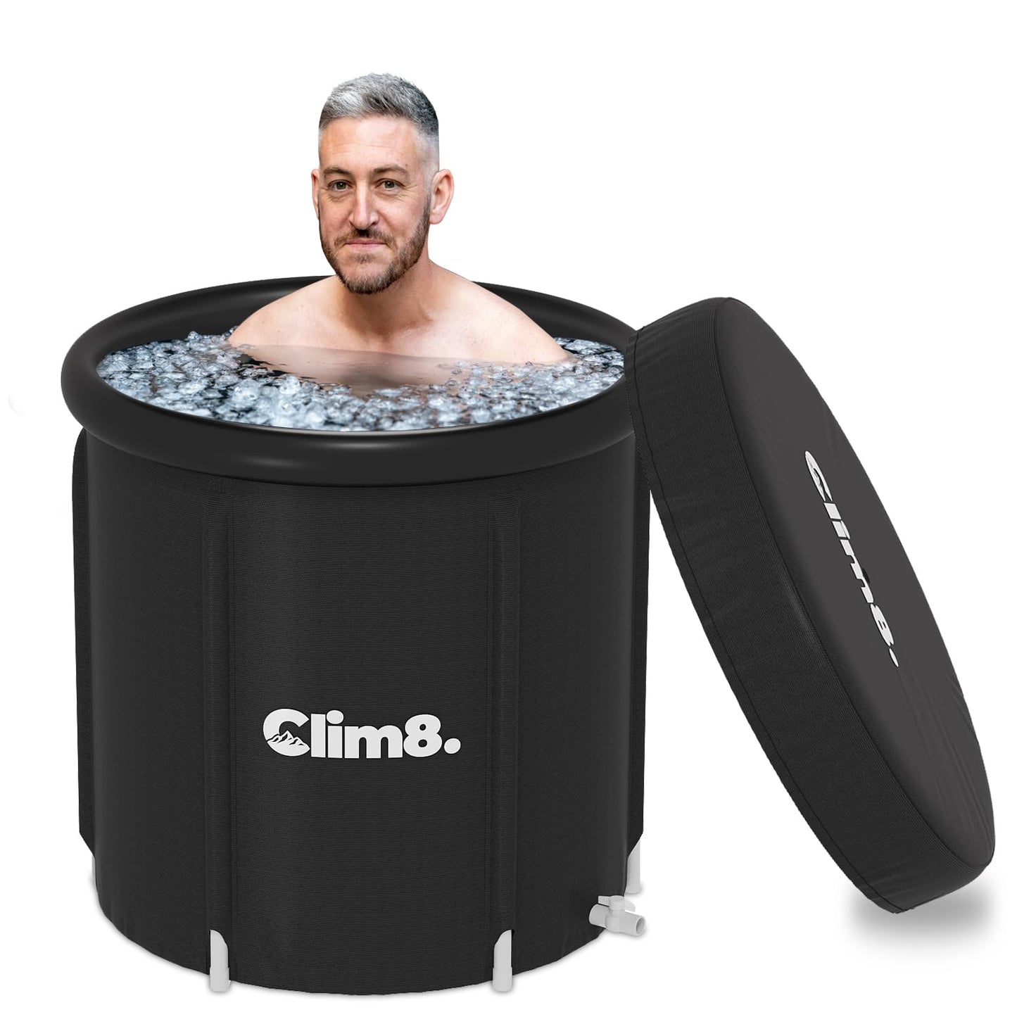 Clim8 Cold Plunge Tub for Ice Bath at Home,85 Gallons Ice Bath Tub with Cover Designed for Outdoor and Indoor Use