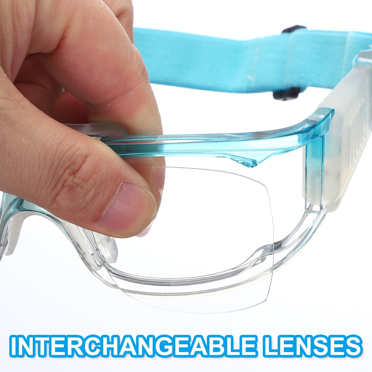 PATIKIL Adjustable Professional Sports Goggles, Unisex Safety Glasses Outdoor Sports Protective Eyewear for Basketball Racquetball Pickleball Football, Transparent