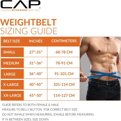 CAP Barbell Premium Nylon Weightlifting Belt - Durable Support for Enhanced Lifting | Multiple Sizes Available