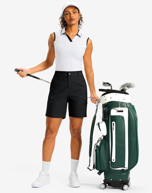 G Gradual Women's Hiking Cargo Shorts - Quick Dry, Lightweight Summer Travel Shorts with Pockets