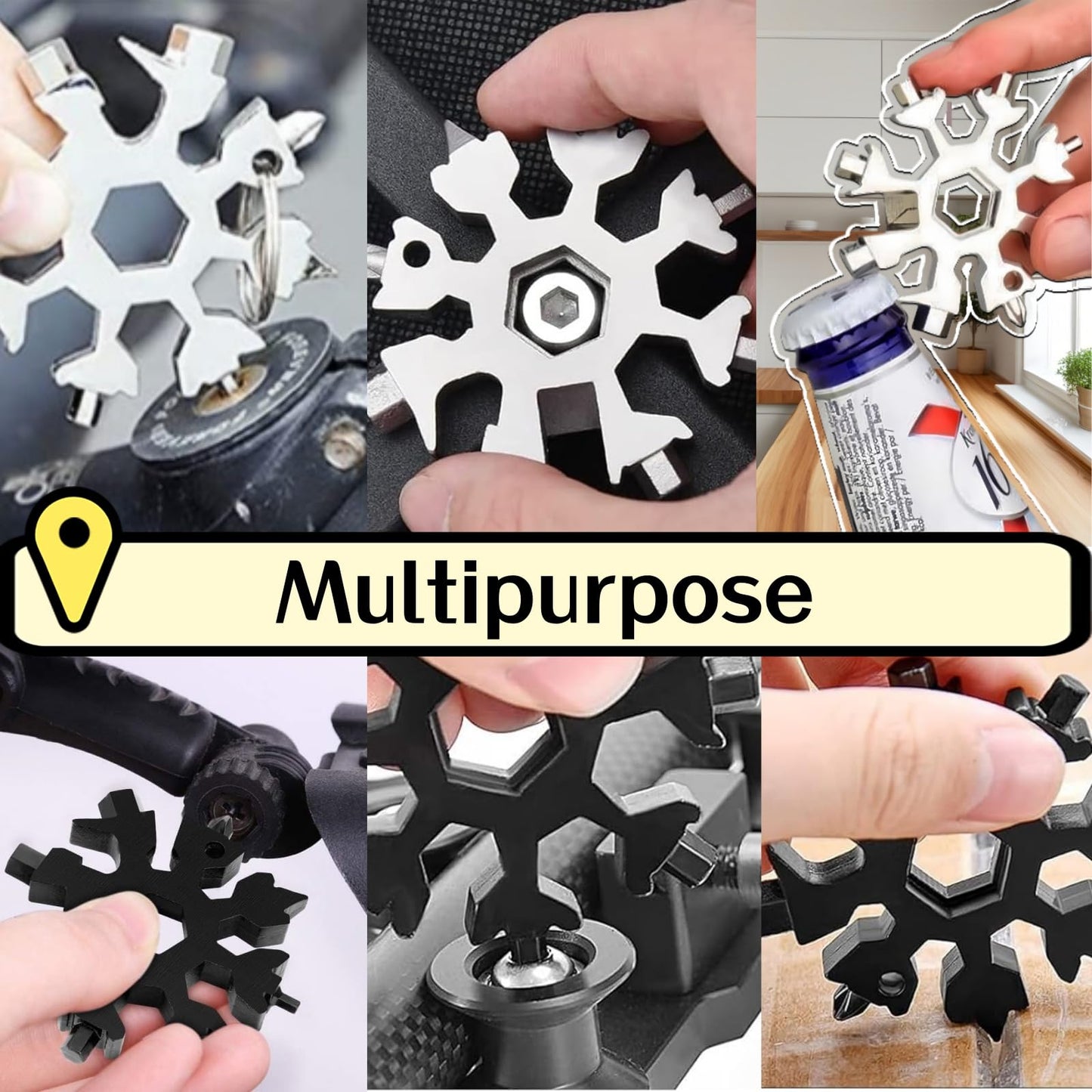 Christmas Stocking Stuffers for Adults Men Dad, Gifts for Universal Socket Tools & Snowflake Tool, White Elephant Christmas Gifts for Who Have Everything Dad Boyfriend Husband Tools for Cool Gadgets