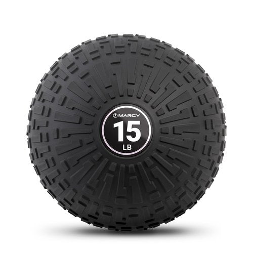 Marcy 15 lb Slam Ball Dead Weight, Sand-Filled Medicine Ball with Durable PVC Shell & Textured Grip – Non-Bounce Workout Ball for Slams, Tosses, Core & Full Body Training MCSB-015