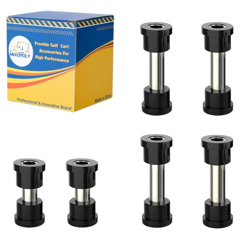 Mixopoly Rear Leaf Spring & Shackle Bushing Sleeve Kit for Club Car Precedent Gas and Electric Golf Cart 2004-Up, Replace 102506601 102506401 102506301
