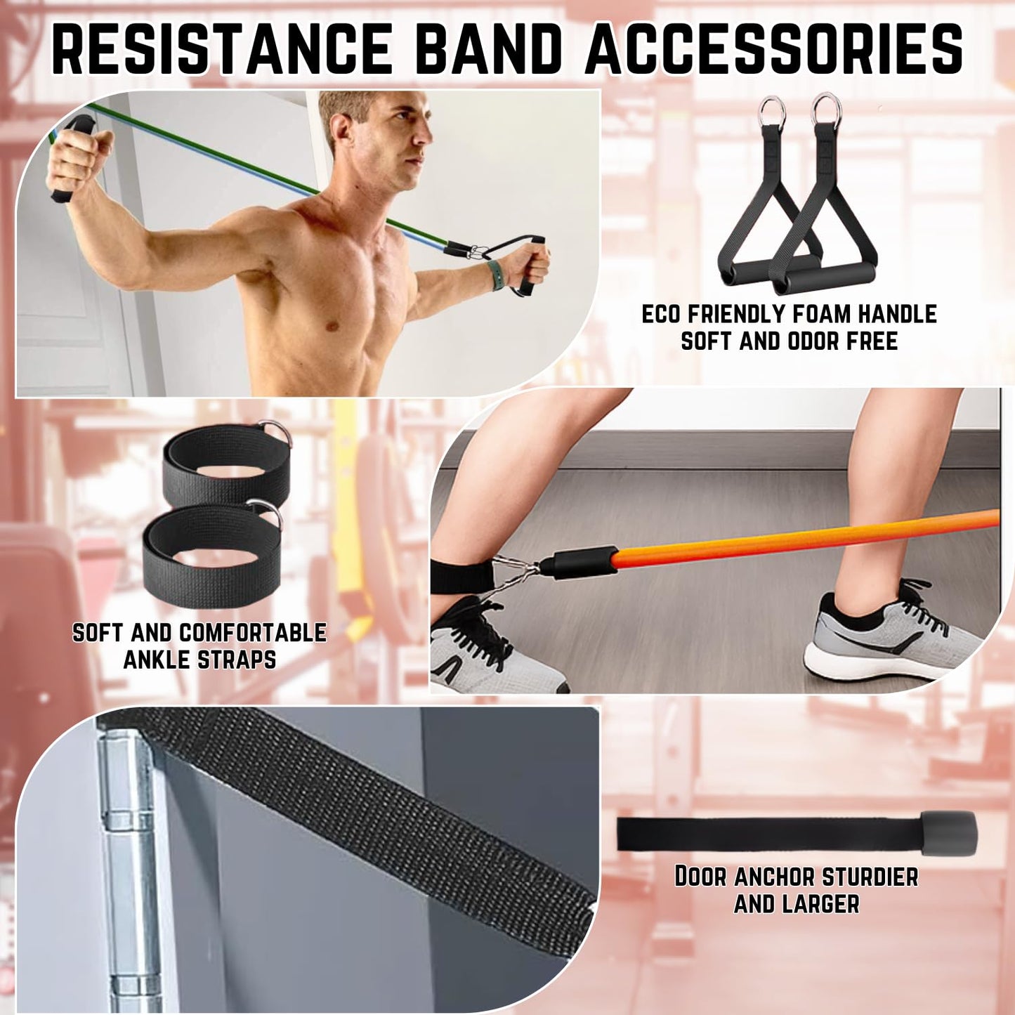 Pull Up Bands & Resistance Band Set – Ideal for Men & Women, Perfect Pull Up Assistance Bands, Strength Training, Workout, Body Stretching, Physical Therapy, Muscle Training