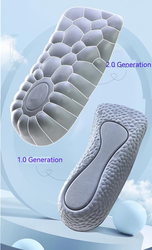 Orthopedic High Pads 2.0, Insoles Height Increase, 4D Cloud Technology Insole, Height Increase Insoles for Men/Women, Memory Foam Arch Support Insoles (Gray, 3.5CM)