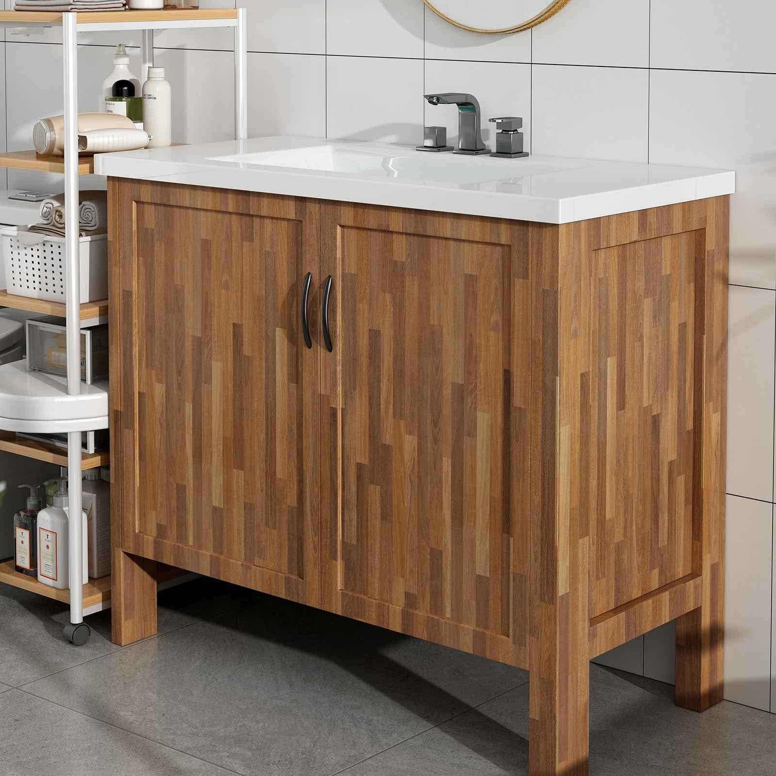 YENHOME 30"X393" Butcher Block Peel and Stick Countertops Wood Grain Contact Paper Peel and Stick for Furniture Countertops Cabinets Self Adhesive Wood Wallpaper for Dresser Kitchen Bedroom Wall