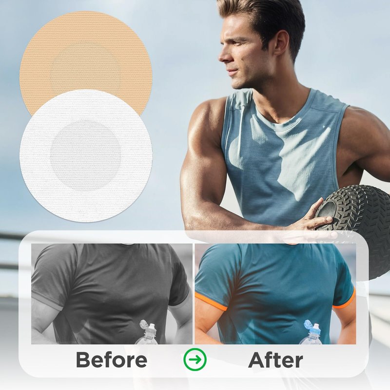 OK TAPE Nipple Covers for Men,120PCS,Beige,Nipple Pasties Chafe-Free Protection with Non-Adhesive Center,Nipple Pads Guards for Running,Daily and Business Meetings