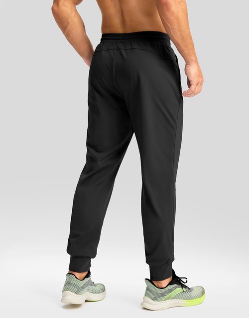 G Gradual Men's Fleece Joggers - Water Resistant Athletic Pants with Zipper Pockets | Winter Warm Gym Wear