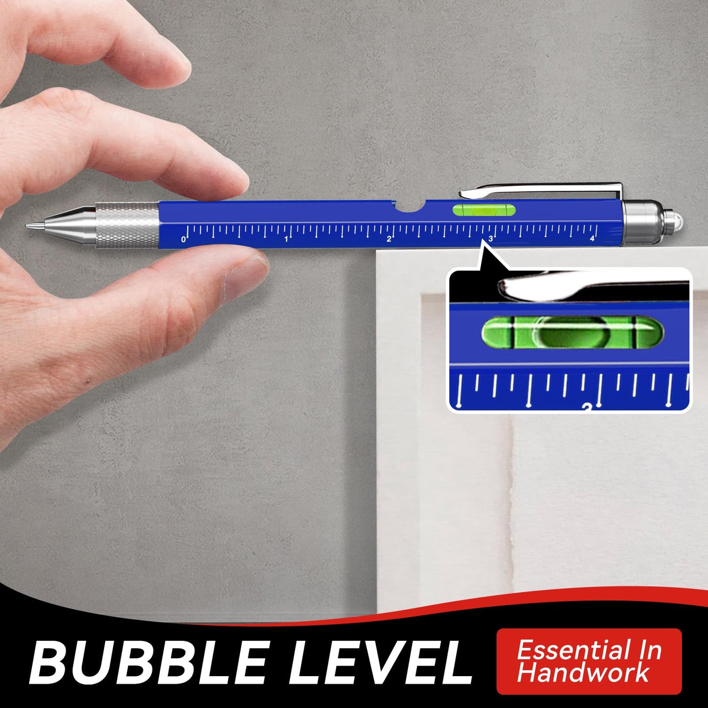 SYMNTEM Gift from Daughter Wife Son, 11 in 1 Multitool Pen with LED Light, Birthday Gifts for Men, Fathers Day Dad Gifts for Dad Gadgets Gift for Men Who Have Everything, Blue