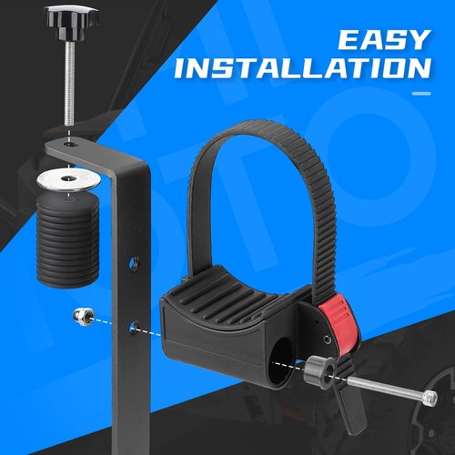 KEMIMOTO Tool Holder Bed Shovel Holder Compatible with Polaris Ranger 1000 900 570 XP/Crew General 1000, UTV Tool Carrier for Axe Farm Tool Mount