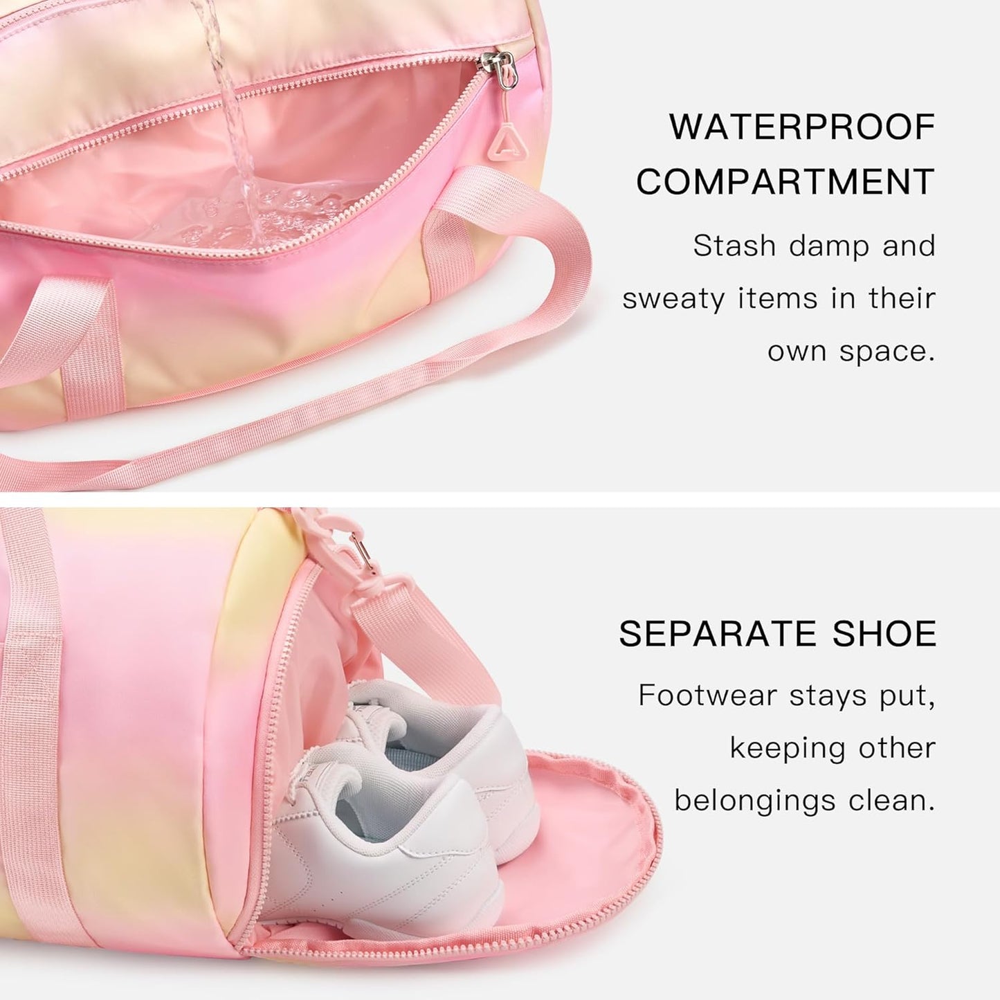 STELLE Dance Bag - Waterproof Ballet & Gymnastics Duffle with Shoe Compartment for Girls