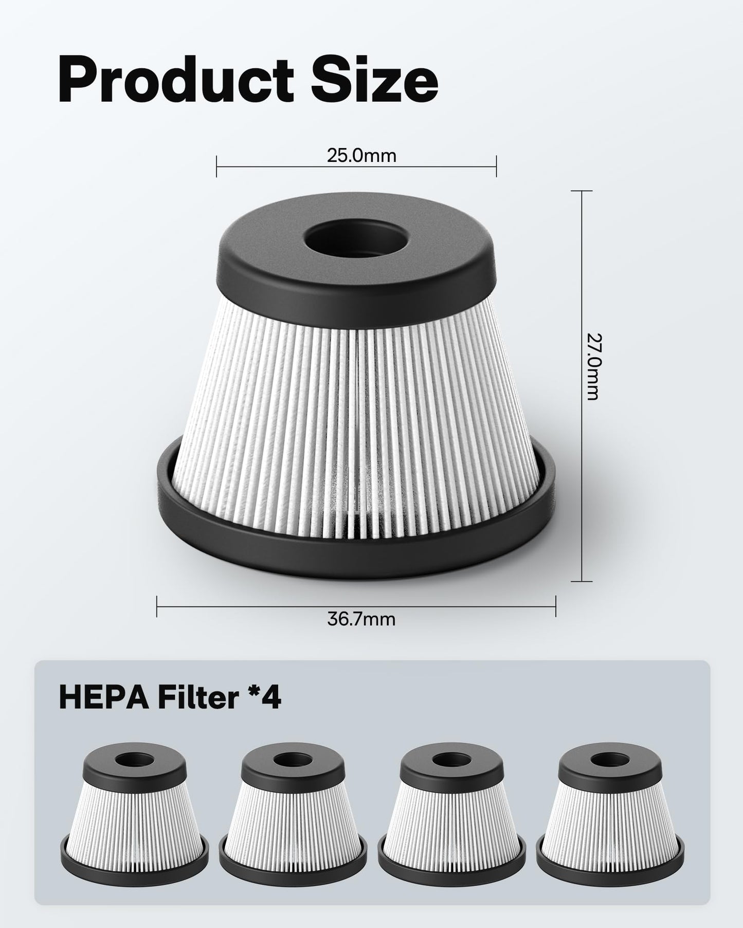 HOTO 4 PCS Filter Replacement for HOTO Compressed Air Capsule Only, Not for Autocare Air Duster