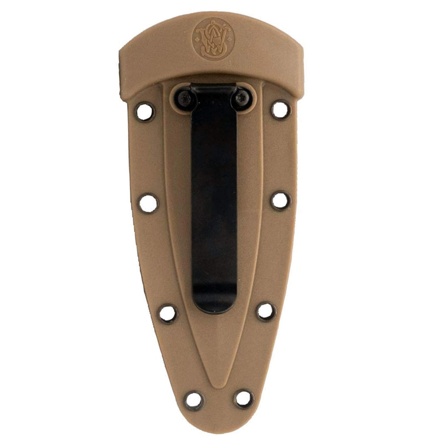 Smith & Wesson FDE 6.25in High Carbon S.S. Boot Knife with 2.75in Single Edge Blade and Rubberized Handle for Outdoor Survival, Camping and EDC,Tan