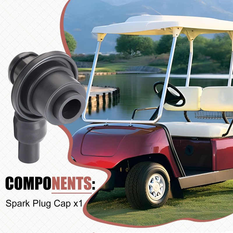 Spark Plug Cap & Seal for Yamaha Golf Cart G16 G20 G21 G22 G23 G27 G28 YDR YTF-1 YTF-2 DR2A YDR-A YUM1A YUM2A YUM2E 7CN-H2370-00-00