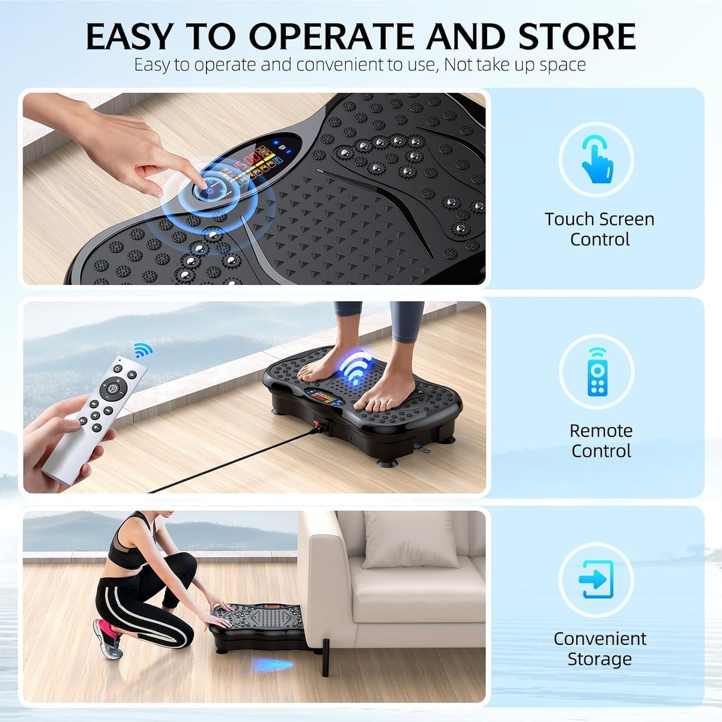 Skiennix Vibration Plate Exercise Machine - Lymphatic Drainage & Muscle Recovery | Bluetooth, Remote, 330lbs Capacity